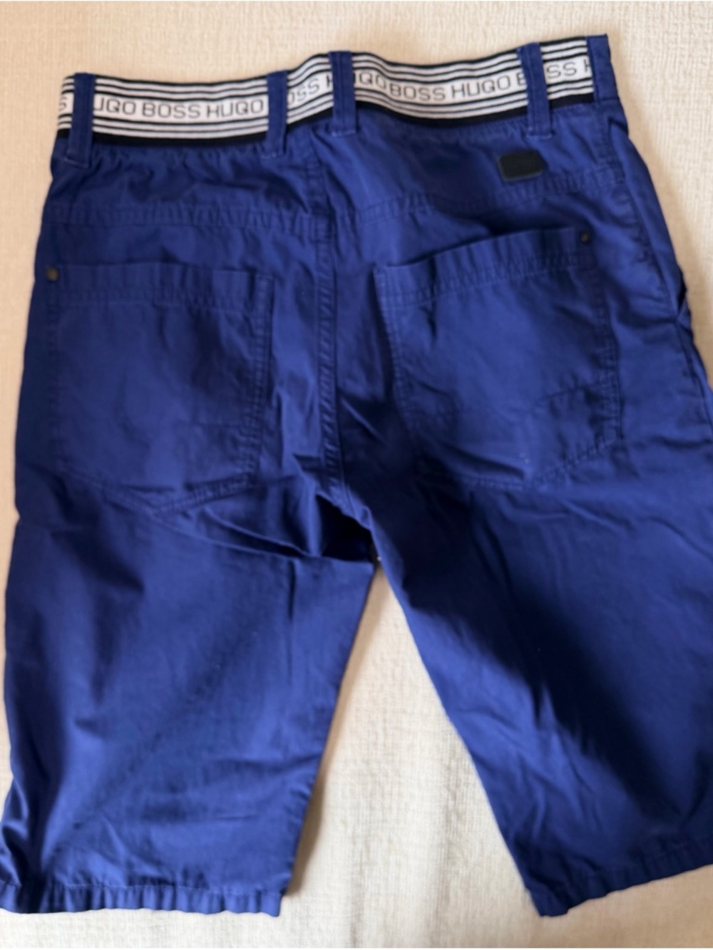 Hugo Boss Men’s Royal Blue Cargo Shorts with Branded Waistband